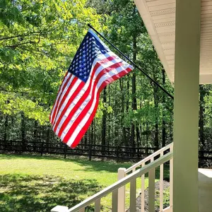 60x96inch American Flag for Outside FT Deluxe Heavy Duty 420D Heavy Duty Nylon Tear Proof And Super Series All Weather High Wind USA US Flag with Embroidered Stars Sewn Stripes Brass Grommets