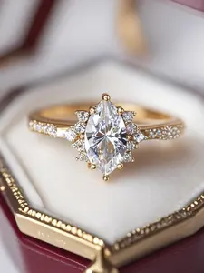 Artificial Zirconia Decor, Artificial Zircon Rings, Bridal Jewellery Suitable for Dating Daily Wear, Jewelry Anniversary Gift, Cubic Zirconia Ring