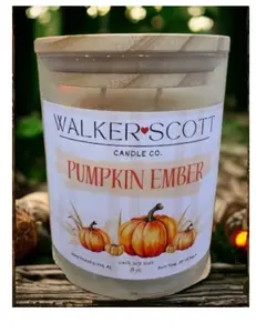 Walker Scott Pumpkin Ember 8oz 100% Soy Wax Candle - Perfect for Any Occasion