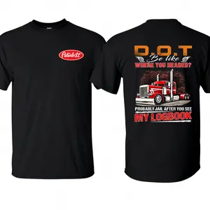 Peterbilt D.O.T Be Like Where You Headed T-Shirt – Red Peterbilt Truck Graphic, Funny Trucker Logbook Design, Premium Cotton Unisex Tee for Drivers