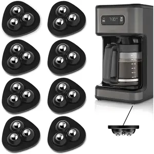 8 Pack Self Adhesive Mini Caster Wheels, 360° Swivel Universal Appliance Slider Rollers for Kitchen Appliances, Coffee Maker, Countertop, Storage Box