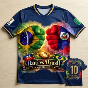 Haiti&Brasil Soccer Jersey Personalized,Soccer Jersey For Men Women, Custom Jersey Shirt, Football Jersey Fan Gift