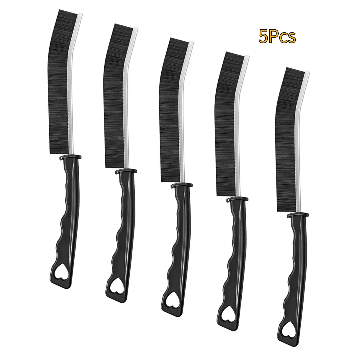 5 Pieces Crack Cleaning Brushes Stiff Bristle Brushes - Suitable for House Cleaning, Bathroom, Home Kitchen, Tile Washable/Durable Toilet Tool Cleaners Interior