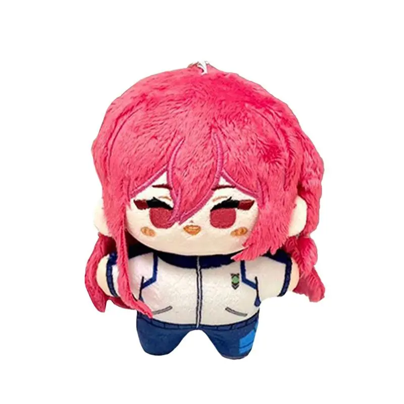 Anime BLUE LOCK Felt Craft Keychain Collectible - 10cm Plush Keychain, Cartoon Character Backpack Pendant for Kaiser, Nagi, Reo, Bachira, Chigiri - DIY Toy Gift for Cosplay Enthusiasts
