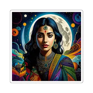 Mystic Cosmic Warrior sticker - Magical Decor for Laptops, Water Bottles, Journals, Gifts, Fantasy Lovers