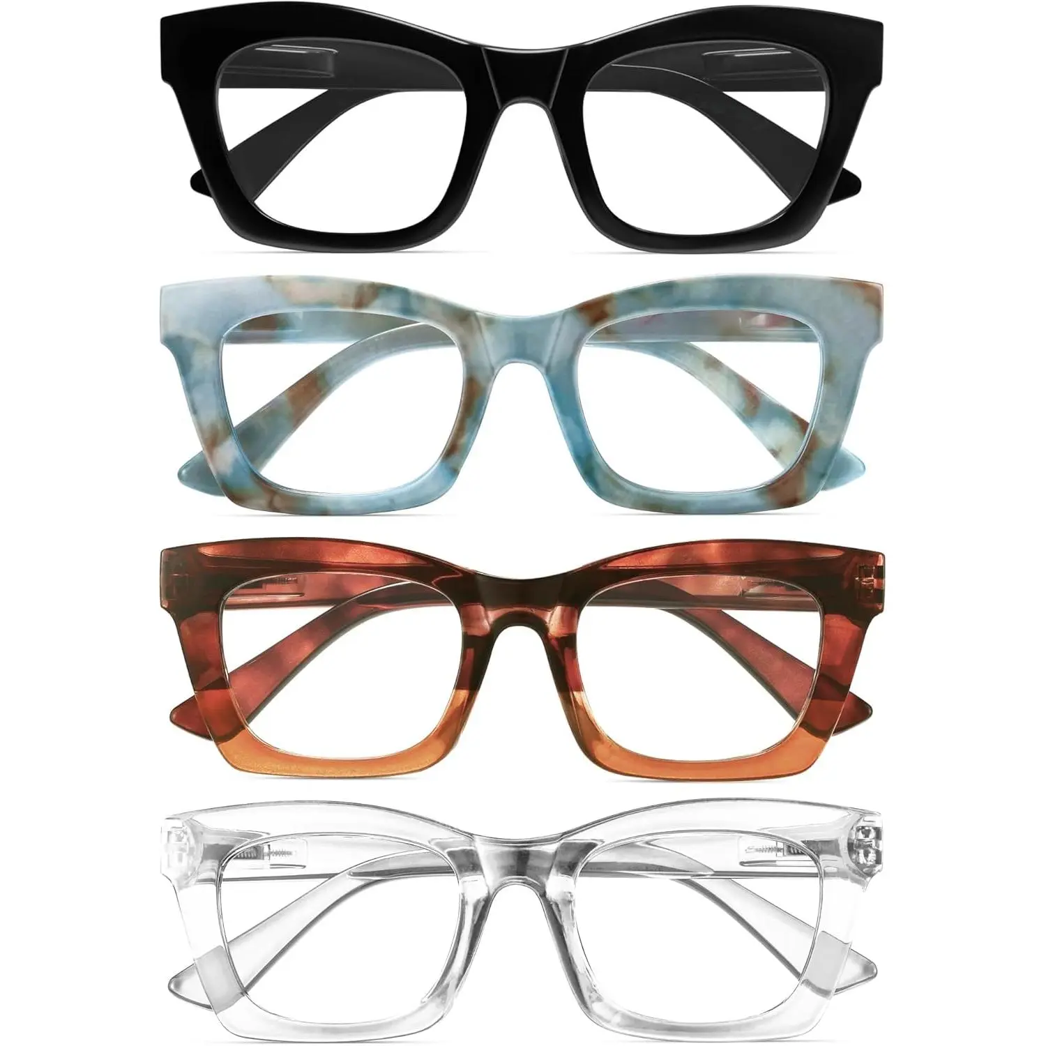 Women's Stylish Reading Eyewear - Blue Light Blocking Computer Cheaters Glasses