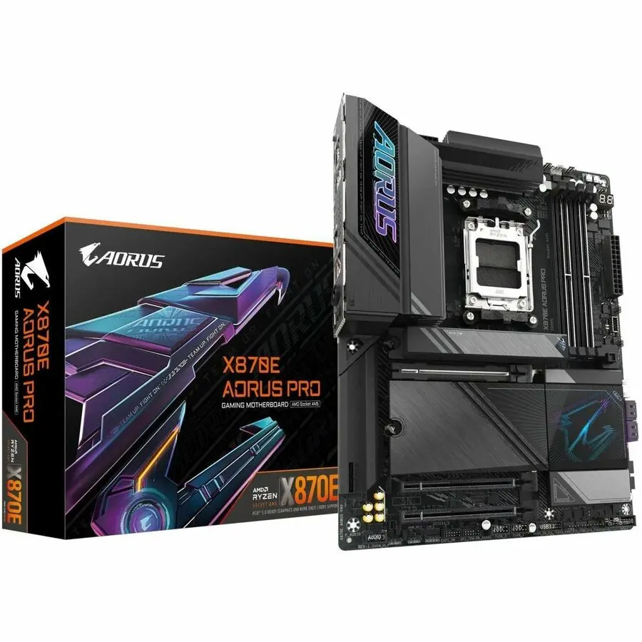 GIGABYTE X870E PRO Gaming Desktop Motherboard AMD X870E Chipset Socket AM5 ATX X870EAORUSPRO