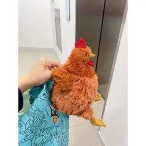 Jellycat Cecile Chicken Plush – Fluffy Brown Hen Stuffed Animal, Cute Farm Animal Plushie, Soft Collectible Gift for Kids Girls & Jellycat Lovers