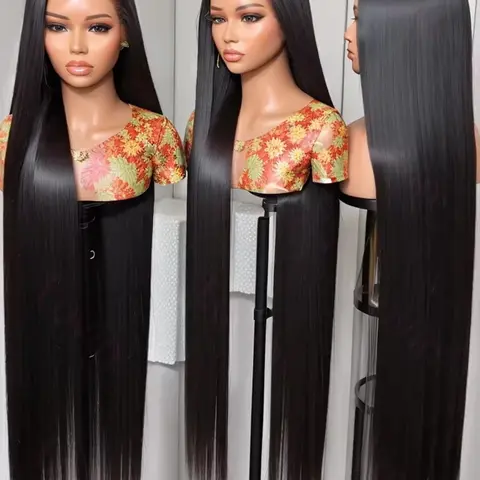 Brazilian Bone Straight Human Hair Lace Front Wig Pre-Plucked Transparent Lace Wig for Women | Natural Straight Look 13x4 & 13x6 & 4x4 Lace