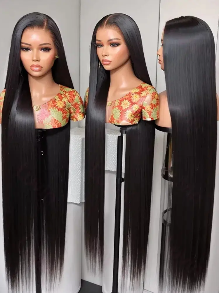 Brazilian Bone Straight Human Hair Lace Front Wig Pre-Plucked Transparent Lace Wig for Women | Natural Straight Look 13x4 & 13x6 & 4x4 Lace