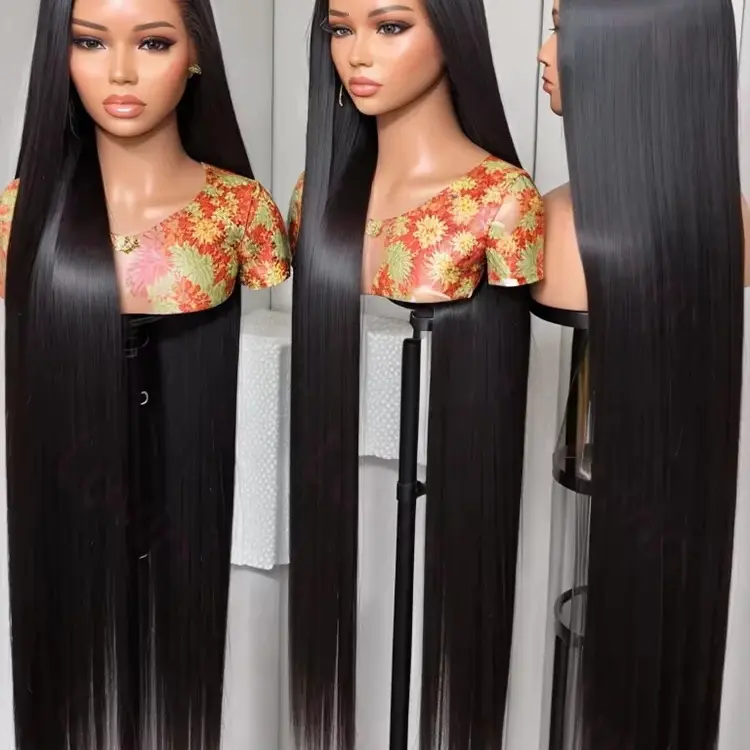 Brazilian Bone Straight Human Hair Lace Front Wig Pre-Plucked Transparent Lace Wig for Women | Natural Straight Look 13x4 & 13x6 & 4x4 Lace