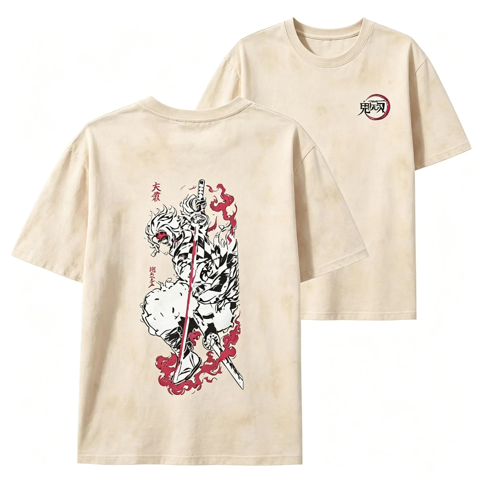 Washed T-shirt-Apricot