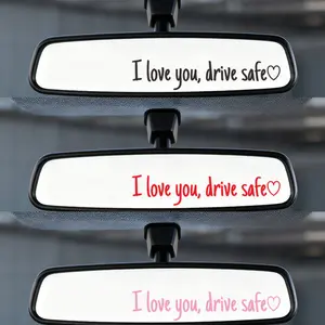12-piece I love you drive safe Car Body Stickers Waterproof Window Decals Personalized Decorative for Safe Driving Enhance Vehicle Look car mirror decal