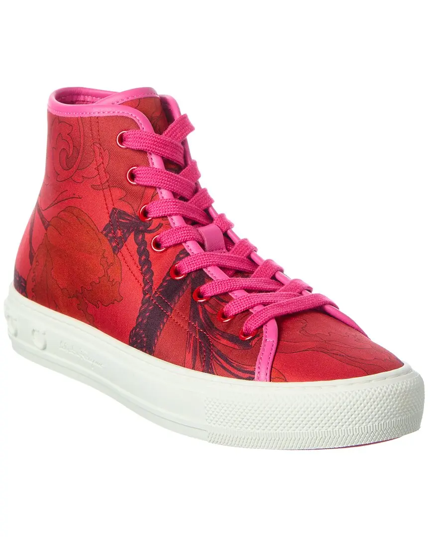 Ferragamo High Top Canvas Sneaker