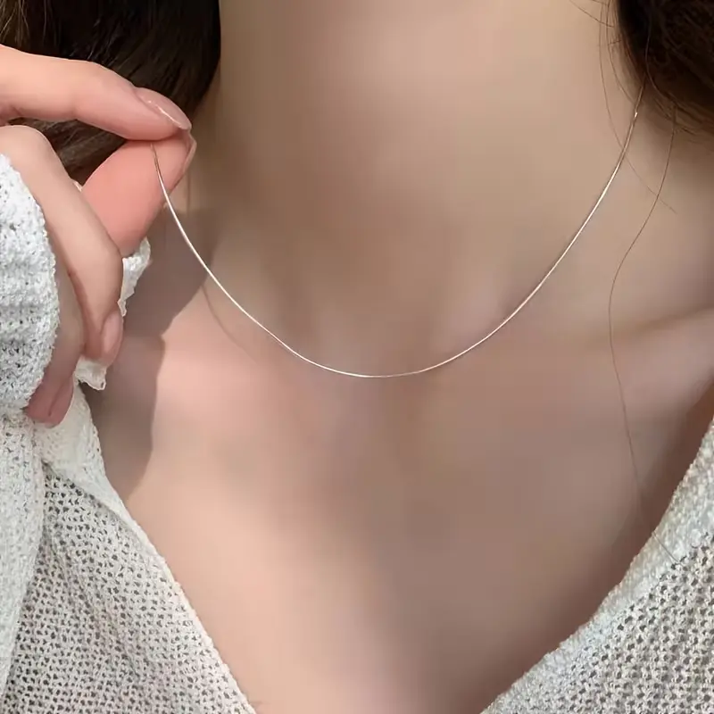 S925 Silver Necklace for Women, Elegant Minimalist and Simple Design for Daily Wear, Parties & Festivals, Durable All-Season Gift, 925 Necklaces