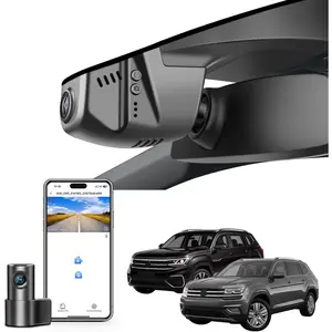 4K Front & 2K Rear 2 Channel HDR Dash Cam, Dual STARVIS 2 IMX678 IMX675, Fit for Volkswagen Atlas 2018-2026 & Atlas Cross Sport 2020-2026(Model B Black), 5GHz WiFi, GPS, 128GB Card