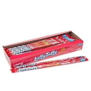 Laffy Taffy Cherry Rope 24 ct. - Sweet Chewy and Stretchy Candy with Cherry Flavor - 24 Count Pack Snack Bonbon