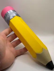 Go Big or Go Home Giant Pencil Storage Case - Durable 3D Printed PLA Jumbo Pencil with Twist Off Eraser Lid & Spacious Interior Perfect for School Office or Gifting