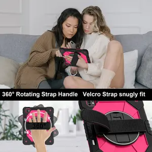 Tablet case for IPAD Pro 13-inch M4(2024)IPAD Pro 13-inch M5(2025) With pen slot with stand. The stand can be folded and closed. The frame is raised for firm protection, reducing impact force. Scratch-resistant - Wear-resistant with shoulder strap + wrist