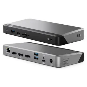 Alogic DUPRDX3-WW D x 3 Triple 4K Display Universal Docking Station with 100W Power Delivery