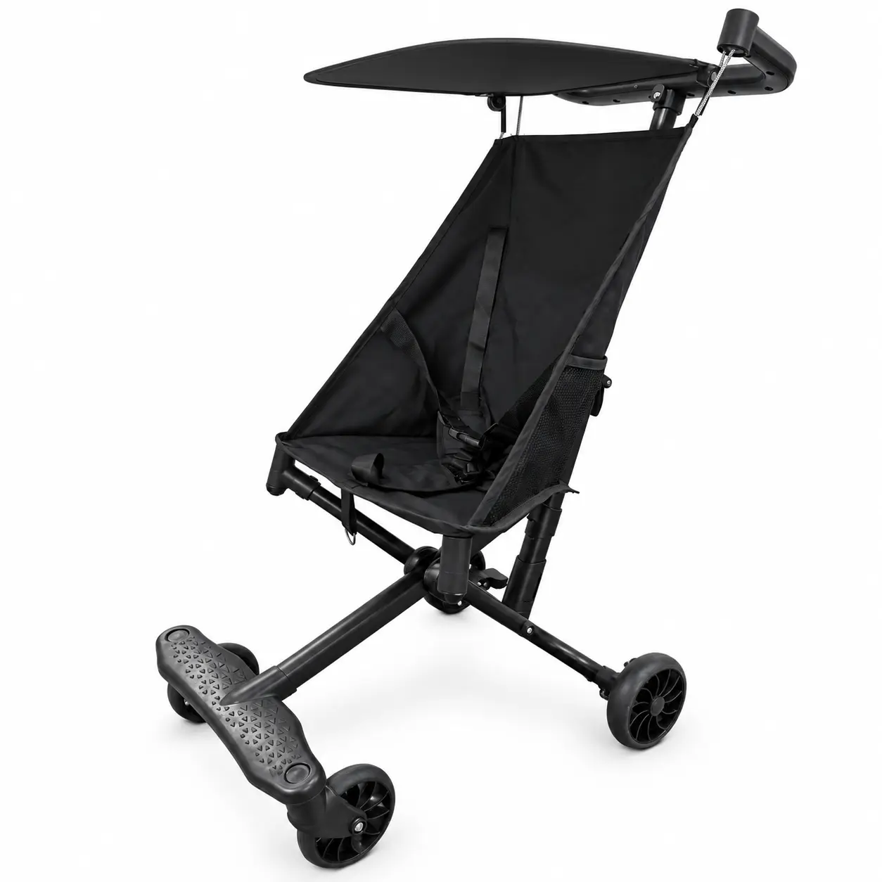 Compact Fold Baby Toddler Stroller, 7.7 lbs Ultra Lightweight Stroller with Extended Sun Canopy, 5-Point Harness & Wide Footrest, Portable Stroller for Daily Walk & Travel