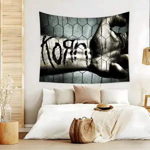 Nu Metal BAND K-Korn Tapestry Artistic Textile Decor Easy-Hang microfiber wall hanging creates perfect backdrops for photos or events. Ideal for living rooms, bedrooms & outdoor decor Enhances Ambiance Changeable Decor