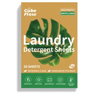 Cube Flow Linen Scented Laundry Detergent Sheets 60 Loads