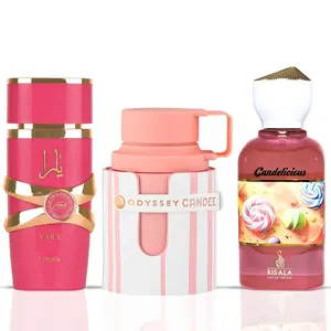 Yara Candy by Lattafa, Odyssey Candee by Armaf & Candelicious by Risala - Eau de Parfum Sprays 100ml (3.4 oz) | Fun, Flirty & Sweet (Bundle)