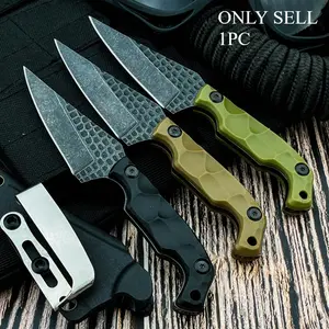 New High Hardness Jungle Survival Fixed Blade Knife with Sheath 8Cr13Mov Blade Nylon Fiber Handle EDC Carry Outdoor Knife Camping Defensive Knife Tactical Knives Survival Gear