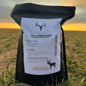 K&T attractants, Kansas dirt, deer, hunting attractant, deer food, animal food, corn, deer corn, deer attractant