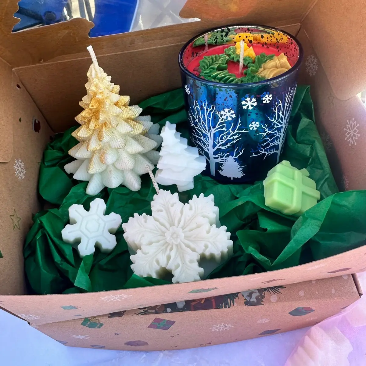 Candle Assorted Box with Candle Wax Melts and Christmas - Home Decor - Ornaments