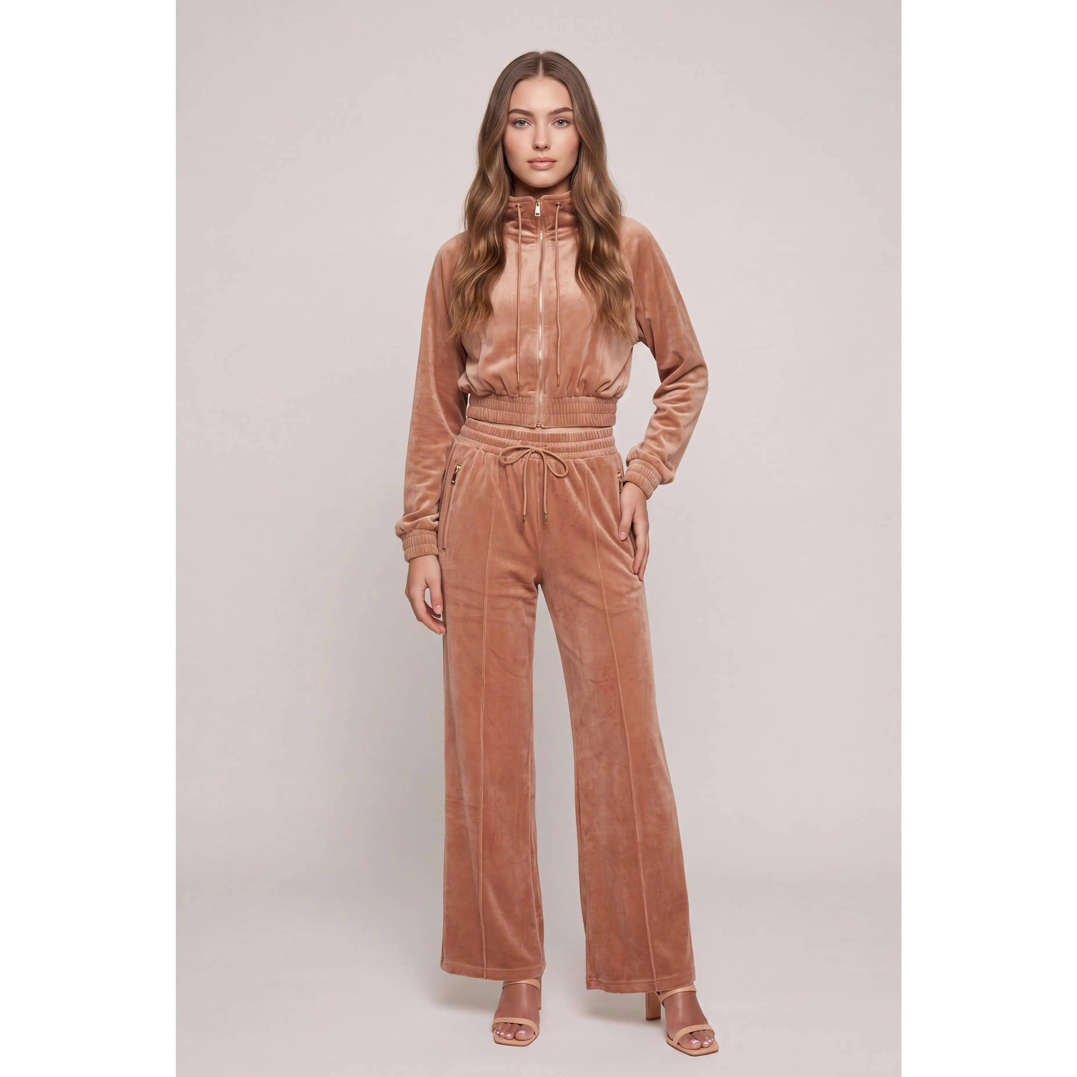 Velour Zip Sweatpants