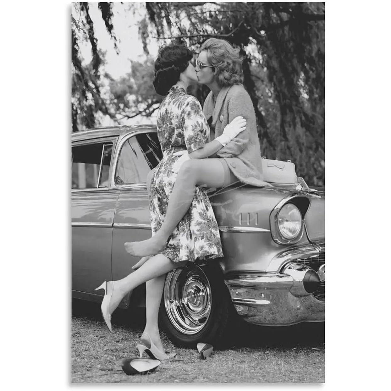 Lesbian Art Poster Vintage Black And White Lesbian Poster (9) Canvas Painting for Living Room Bedroom Decor