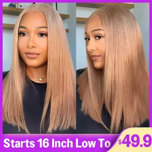 {Live Sale}SDD Wig Megalook 250% Density 20 Ash Blonde Burgundy #99J Straight 6x5 HD Lace Closure Wig Pre-everything Easy Put On Go For Binner Friendly