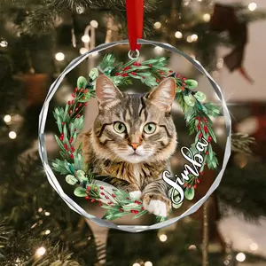 [XMAS GIFT] Custom Pet Photo Christmas Ornament 2025 | Personalized Dog & Cat Picture Keepsake