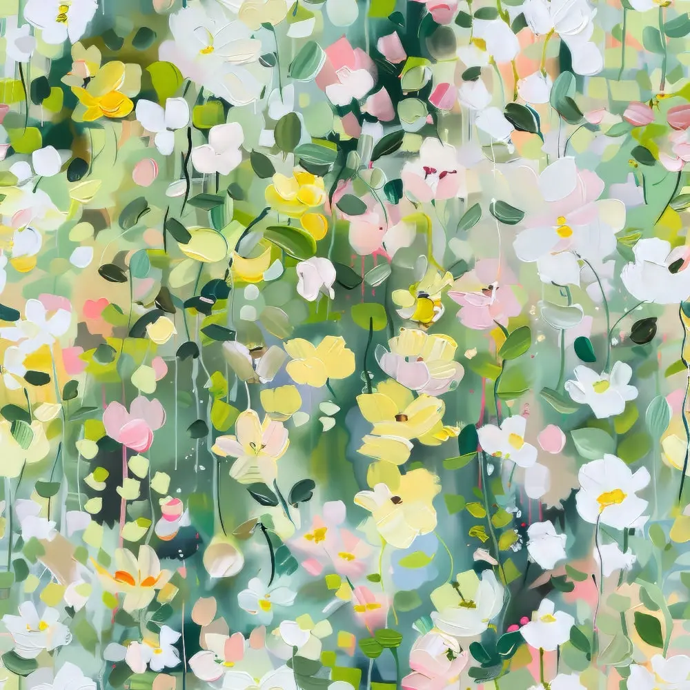 Allover Meadow Flowers Pattern Quilting Cotton Fabric