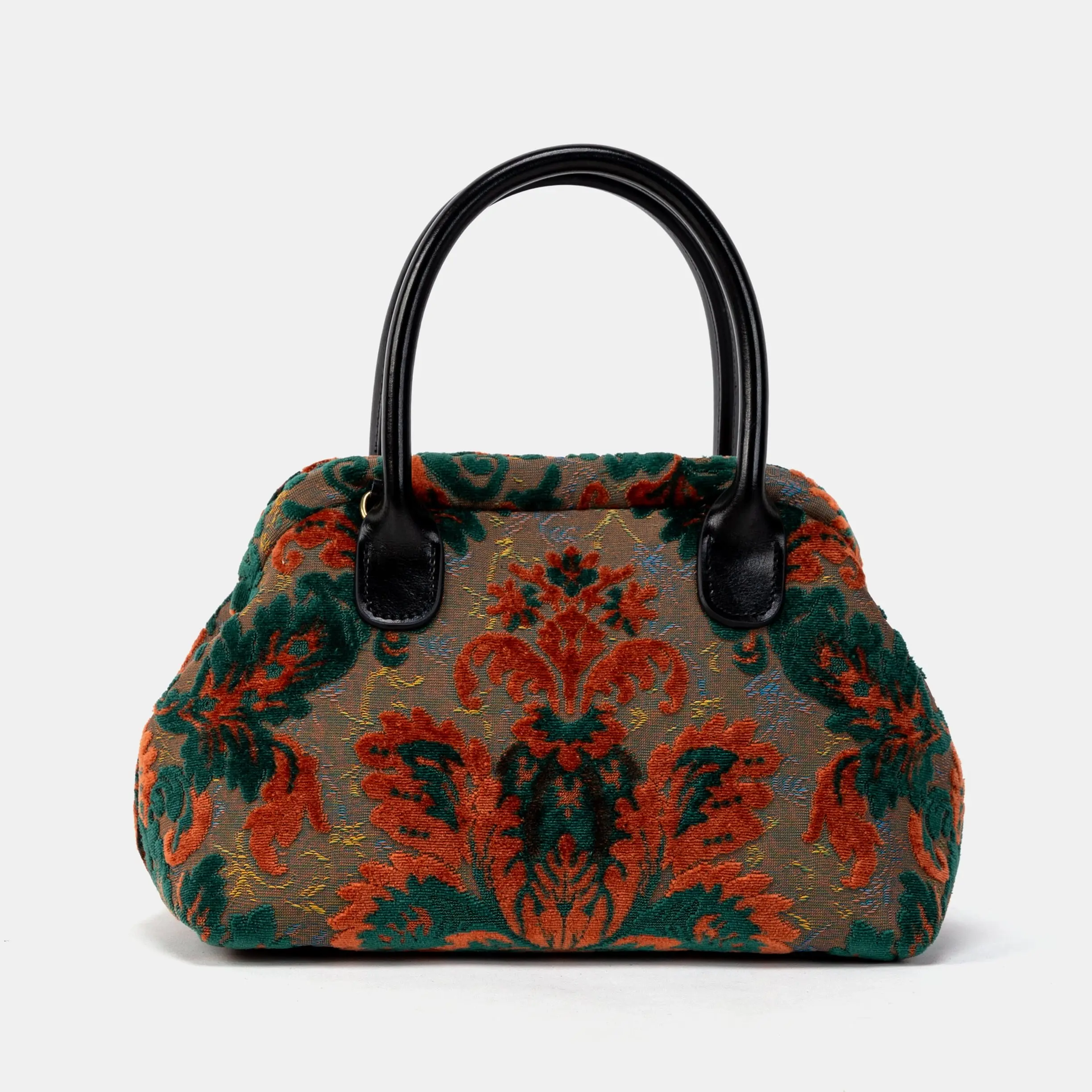Burnout Velvet Revival Jade Carpet Satchel