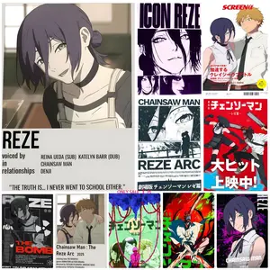 C-Chainsaw M-ManM-MR-Reze  Poster Bedroom Home Decor Art Poster Perfect Gift for Family and Friends