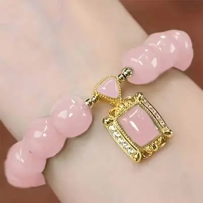 S136-8*6 Pink Barrel Bead Bracelet "The Sun Rises 