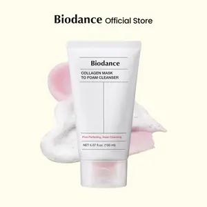 [Biodance Official] Collagen Mask To Foam Cleanserㅣ2-in-1 Pore Mask and Foaming Facial Cleanser, Hydrating & Moisturizing Pore Cleanser for Sensitive Skin, Oily Skin, Soft & Chewy Gel Texture 5.07 fl. oz. (150 ml)