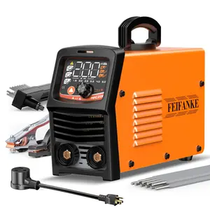 FEIFANKE Arc200A Stick Welder, 110V/220V Dual Voltage, 2 IN 1 ARC/MMA/Lift TIG Welding Machine, IGBT Inverter with Large LED Display, Synergy Control, Hot Start, Anti-Stick, ARC Force & VRD