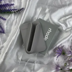 Rhode Hailey Silicone Magnetic Phone Case White With Box, Rhode Snap-On Lip Case Clean Girl Minimal Aesthetic Soft Matte Luxury Phone Cover