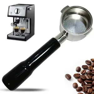 51mm Bottomless Portafilter 2 Ears for Delonghi ECP3420/BCO430/EC260 | Stainless Steel Filter Basket and ABS Handle