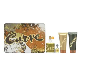 Liz Claiborne Curve for Men By 4 Pc Gift Set (Cologne Spray 4.2 Oz + Cologne Spray .25 Oz + Aftershave Balm 3.4 Oz + Shower Gel 3.4 Oz)