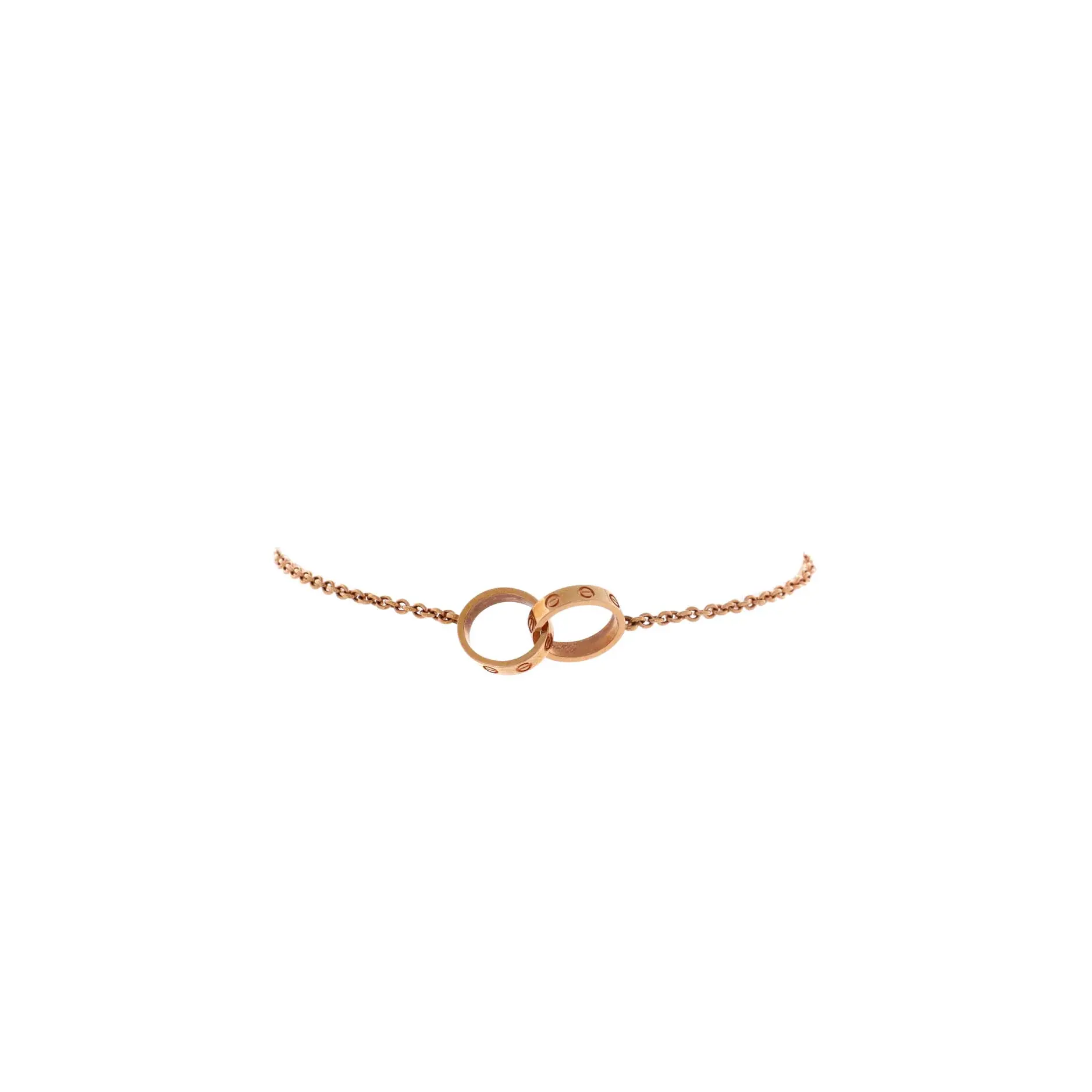 Pre-owned Cartier Love Interlocking Bracelet 18K Rose Gold by Rebag