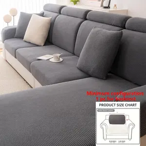 Chenille Stretch Sofa Cover, Decorative Sofa Cover, Elastic Washable Sofa Slipcover, Soft Fabric for 1-4 Seater Sofas, Pet-friendly & Modern Living Room Decor, Durable Furniture Protector, Sofa Couch Covers