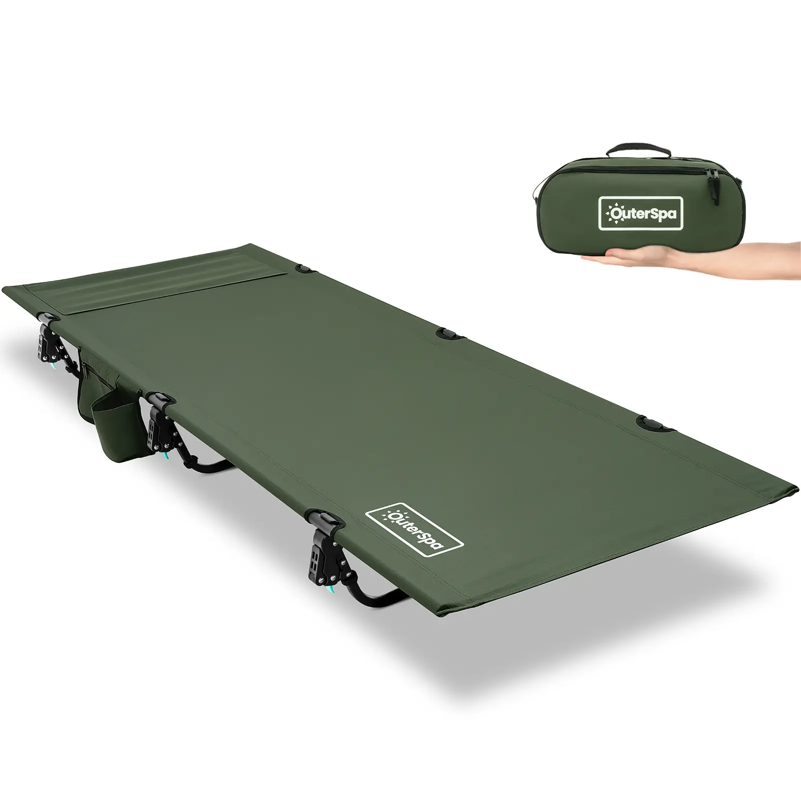 OuterSpa Portable Camping Cot, Sleeping Cots for Adults, Ultralight ...