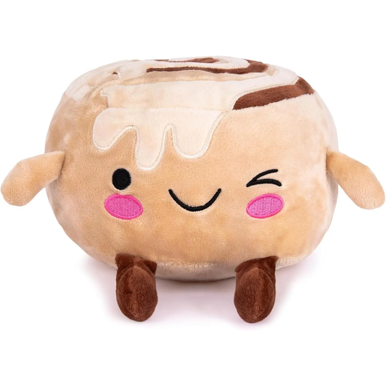 Kawaii Cinnamon Roll Stuffed Animal - 1 PC Cute Food Plush - 9 Inch Cinnamon Plush with Plush Fabric and Soft Filling - Small Food Plushies for Kids - Food Stuffed Animals for Toddlers