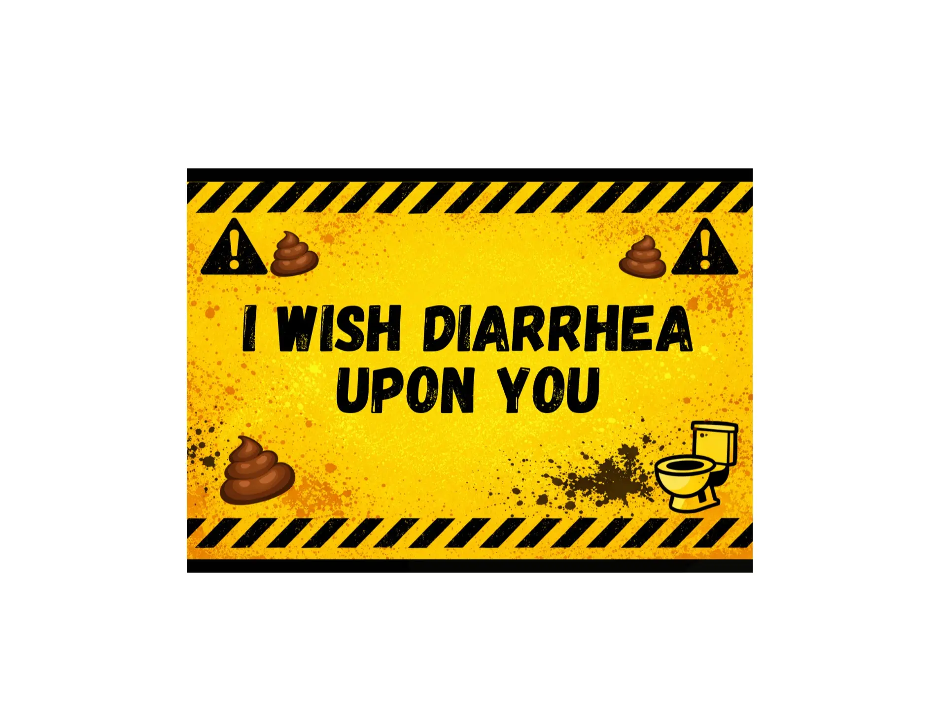 "I Wish Diarrhea On You" Prank Postcard - Anonymous Mail for Office Prank Wars & Gag Gifts - Crude Humor Mailbox Surprise Funny
