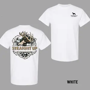 Unisex Straight Up Southern Short Sleeve T-Shirt, Bold Deer Antler Cotton Graphic Tee, Funny Graphic Tee, Trendy T-Shirts, Casual Summer Streetwear Tee, Soft Cotton Graphic Tees, Rustic Outdoor Hunter Style fits